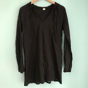 TYSA Pullover Hooded Woven Mini Black Dress M